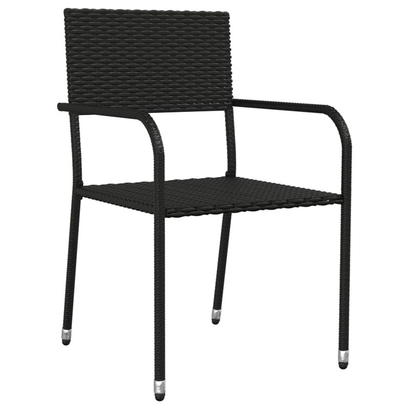 Casa si Gradina - Gradina si terasa - Mobilier exterior - Seturi mobila gradina - Set mobilier de gradina, 7 piese, negru, poliratan si otel - Infinity.ro