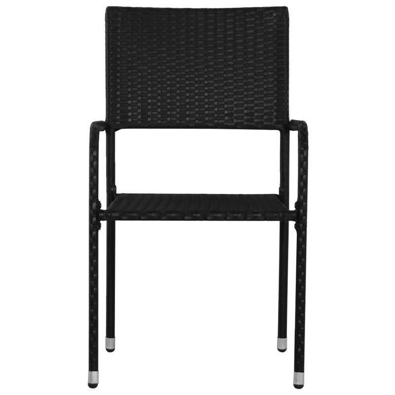 Casa si Gradina - Gradina si terasa - Mobilier exterior - Seturi mobila gradina - Set mobilier de gradina, 7 piese, negru, poliratan si otel - Infinity.ro