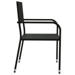 Casa si Gradina - Gradina si terasa - Mobilier exterior - Seturi mobila gradina - Set mobilier de gradina, 7 piese, negru, poliratan si otel - Infinity.ro