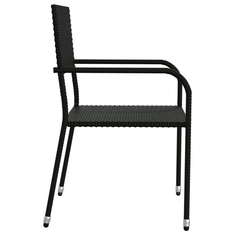 Casa si Gradina - Gradina si terasa - Mobilier exterior - Seturi mobila gradina - Set mobilier de gradina, 7 piese, negru, poliratan si otel - Infinity.ro
