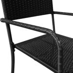 Casa si Gradina - Gradina si terasa - Mobilier exterior - Seturi mobila gradina - Set mobilier de gradina, 7 piese, negru, poliratan si otel - Infinity.ro