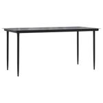 Casa si Gradina - Gradina si terasa - Mobilier exterior - Seturi mobila gradina - Set mobilier de gradina, 7 piese, negru, poliratan si otel - Infinity.ro