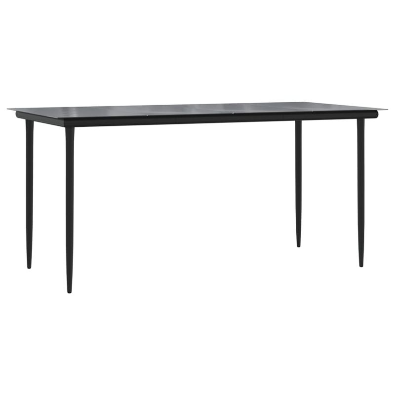 Casa si Gradina - Gradina si terasa - Mobilier exterior - Seturi mobila gradina - Set mobilier de gradina, 7 piese, negru, poliratan si otel - Infinity.ro