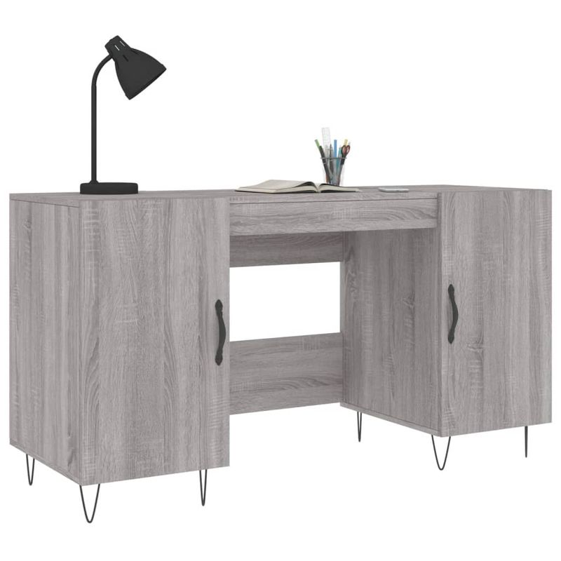 Casa si Gradina - Mobilier - Mese si birouri - Birouri - Birou, gri sonoma, 140x50x75 cm, lemn compozit - Infinity.ro