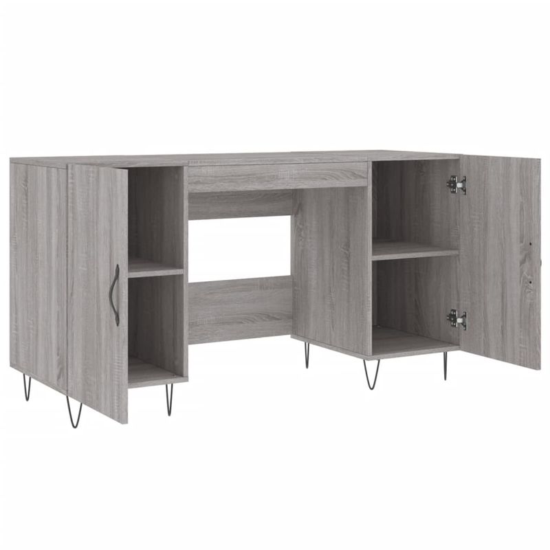 Casa si Gradina - Mobilier - Mese si birouri - Birouri - Birou, gri sonoma, 140x50x75 cm, lemn compozit - Infinity.ro