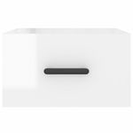 Casa si Gradina - Mobilier - Comode si corpuri - Noptiere - Noptiere de perete, 2 buc., alb extralucios, 35x35x20 cm - Infinity.ro