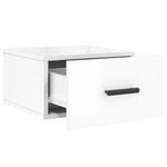 Casa si Gradina - Mobilier - Comode si corpuri - Noptiere - Noptiere de perete, 2 buc., alb extralucios, 35x35x20 cm - Infinity.ro