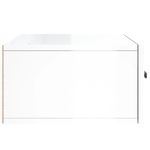 Casa si Gradina - Mobilier - Comode si corpuri - Noptiere - Noptiere de perete, 2 buc., alb extralucios, 35x35x20 cm - Infinity.ro