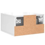 Casa si Gradina - Mobilier - Comode si corpuri - Noptiere - Noptiere de perete, 2 buc., alb extralucios, 35x35x20 cm - Infinity.ro