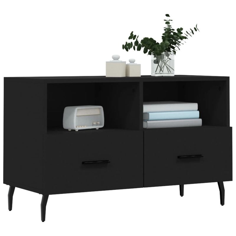Casa si Gradina - Mobilier - Comode si corpuri - Comode - Comoda TV, negru, 80x36x50 cm, lemn prelucrat - Infinity.ro
