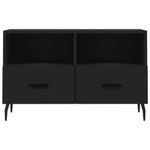 Casa si Gradina - Mobilier - Comode si corpuri - Comode - Comoda TV, negru, 80x36x50 cm, lemn prelucrat - Infinity.ro