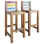 Casa si Gradina - Mobilier - Scaune si fotolii - Scaune - Scaune de bar, 2 buc., lemn masiv reciclat - Infinity.ro