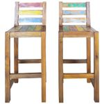 Casa si Gradina - Mobilier - Scaune si fotolii - Scaune - Scaune de bar, 2 buc., lemn masiv reciclat - Infinity.ro
