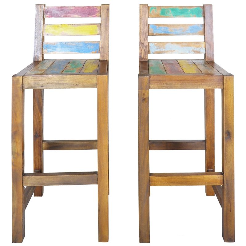Casa si Gradina - Mobilier - Scaune si fotolii - Scaune - Scaune de bar, 2 buc., lemn masiv reciclat - Infinity.ro
