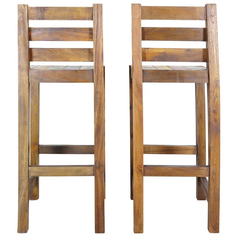 Casa si Gradina - Mobilier - Scaune si fotolii - Scaune - Scaune de bar, 2 buc., lemn masiv reciclat - Infinity.ro