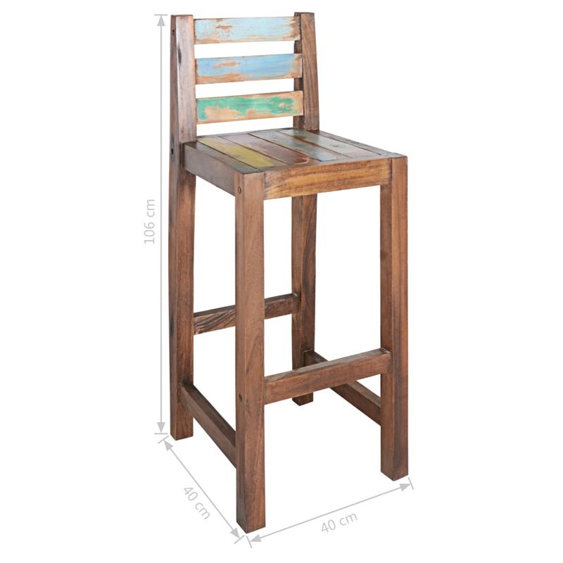 Casa si Gradina - Mobilier - Scaune si fotolii - Scaune - Scaune de bar, 2 buc., lemn masiv reciclat - Infinity.ro