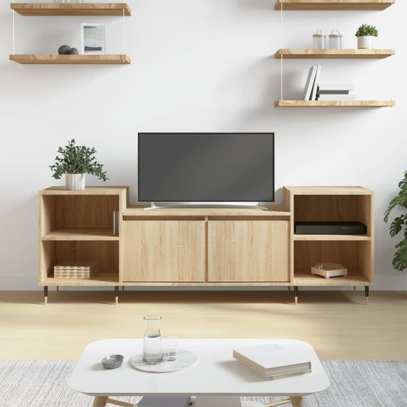 Casa si Gradina - Mobilier - Comode si corpuri - Comode - Comoda TV, stejar sonoma, 160x35x55 cm, lemn prelucrat - Infinity.ro