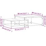 Casa si Gradina - Mobilier - Mese si birouri - Masute de cafea - Mese suprapuse de cafea, 2 buc, negru, lemn prelucrat - Infinity.ro