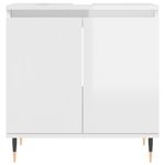 Casa si Gradina - Mobilier - Mobilier baie - Corpuri baie - Dulap de baie, alb extralucios, 58x33x60 cm, lemn prelucrat - Infinity.ro