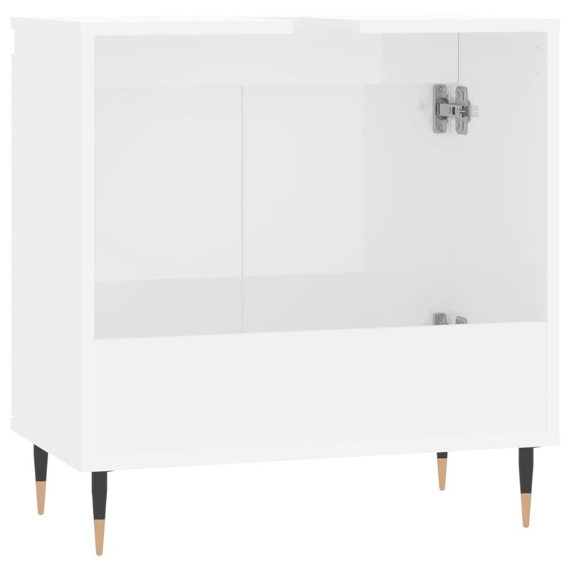 Casa si Gradina - Mobilier - Mobilier baie - Corpuri baie - Dulap de baie, alb extralucios, 58x33x60 cm, lemn prelucrat - Infinity.ro