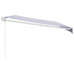 Casa si Gradina - Gradina si terasa - Umbrele si pavilioane - Pavilioane - Copertina retractabila albastru/alb, 5x3 m, textil/aluminiu - Infinity.ro