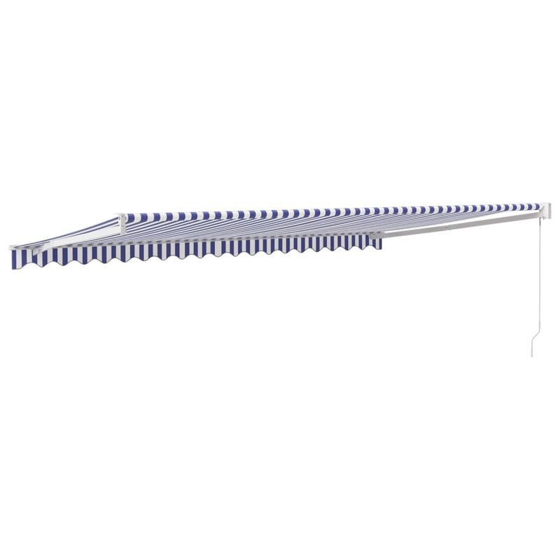 Casa si Gradina - Gradina si terasa - Umbrele si pavilioane - Pavilioane - Copertina retractabila albastru/alb, 5x3 m, textil/aluminiu - Infinity.ro