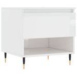 Casa si Gradina - Mobilier - Mese si birouri - Masute de cafea - Masuta de cafea, alb extralucios, 50x46x50 cm, lemn prelucrat - Infinity.ro