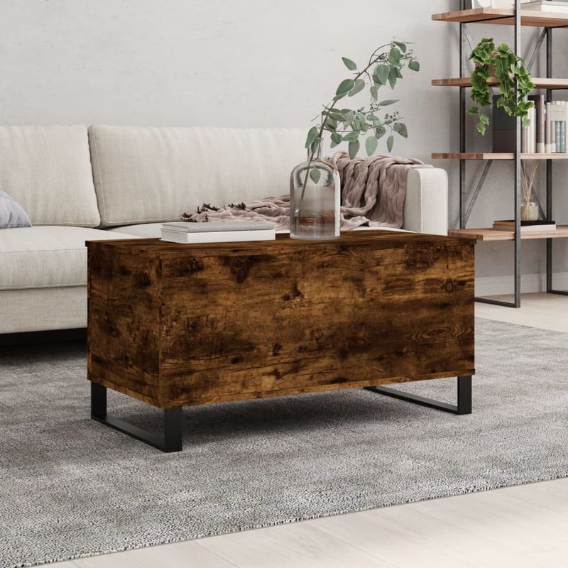 Casa si Gradina - Mobilier - Mese si birouri - Masute de cafea - Masuta de cafea, stejar fumuriu, 90x44,5x45 cm, lemn compozit - Infinity.ro