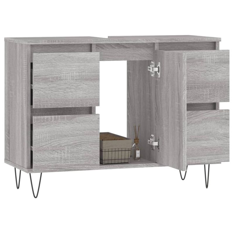Casa si Gradina - Mobilier - Mobilier baie - Corpuri baie - Dulap pentru baie, gri sonoma, 80x33x60 cm, lemn compozit - Infinity.ro