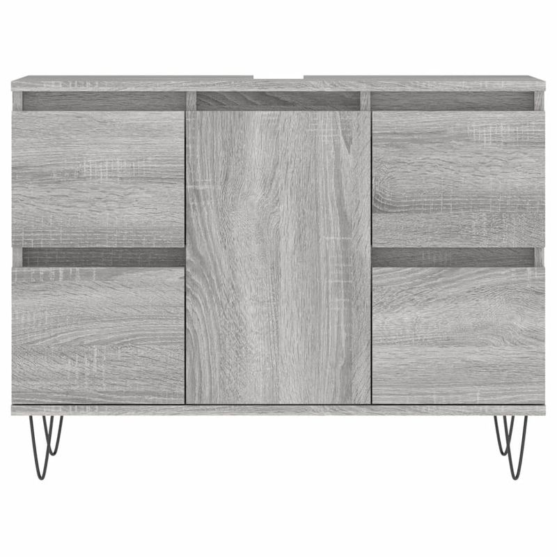 Casa si Gradina - Mobilier - Mobilier baie - Corpuri baie - Dulap pentru baie, gri sonoma, 80x33x60 cm, lemn compozit - Infinity.ro