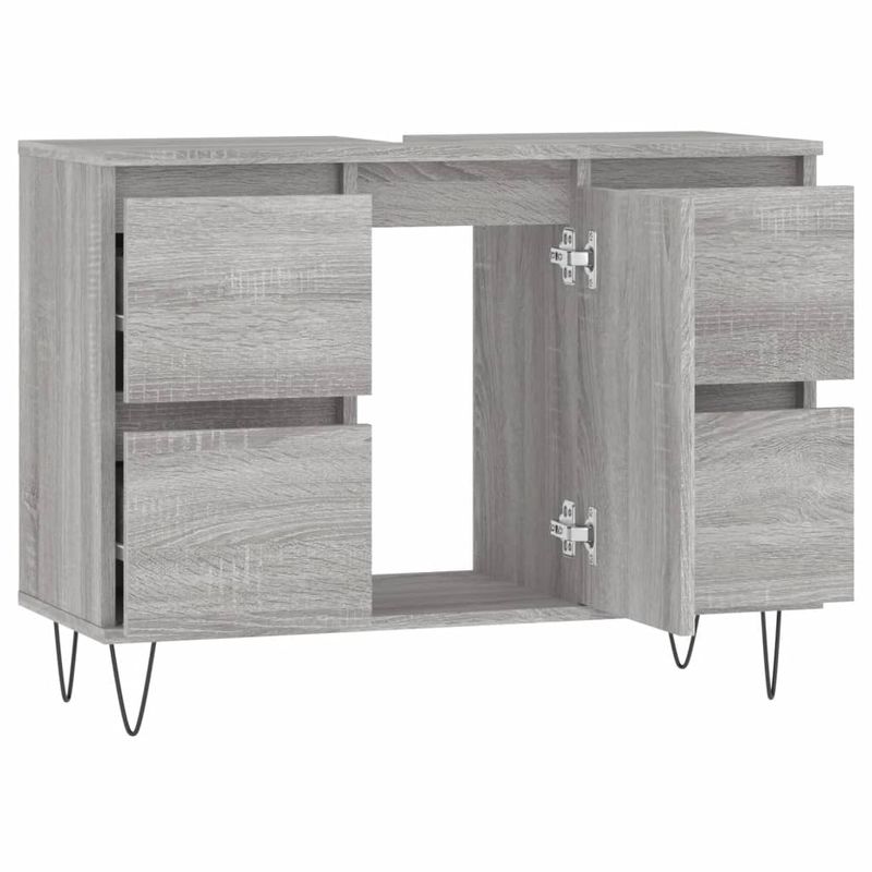 Casa si Gradina - Mobilier - Mobilier baie - Corpuri baie - Dulap pentru baie, gri sonoma, 80x33x60 cm, lemn compozit - Infinity.ro