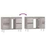 Casa si Gradina - Mobilier - Mobilier baie - Corpuri baie - Dulap pentru baie, gri sonoma, 80x33x60 cm, lemn compozit - Infinity.ro