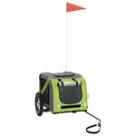 Petshop - Accesorii petshop - Culcusuri si custi - Genti si articole transport - Remorca bicicleta animale companie verde/gri textil oxford/fier - Infinity.ro