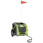 Petshop - Accesorii petshop - Culcusuri si custi - Genti si articole transport - Remorca bicicleta animale companie verde/gri textil oxford/fier - Infinity.ro