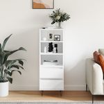 Casa si Gradina - Mobilier - Comode si corpuri - Corpuri bucatarie - Dulap inalt, alb, 40x36x110 cm, lemn compozit - Infinity.ro