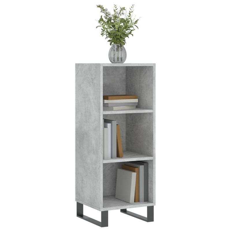 Casa si Gradina - Mobilier - Comode si corpuri - Comode - Servanta, gri beton, 34,5x32,5x90 cm, lemn prelucrat - Infinity.ro