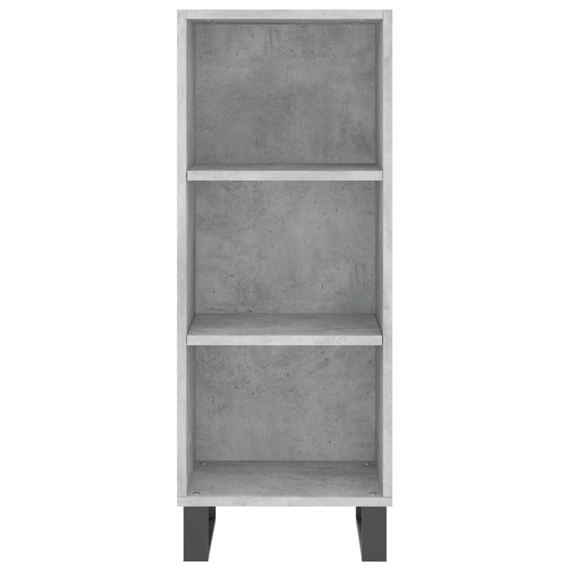 Casa si Gradina - Mobilier - Comode si corpuri - Comode - Servanta, gri beton, 34,5x32,5x90 cm, lemn prelucrat - Infinity.ro