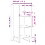 Casa si Gradina - Mobilier - Comode si corpuri - Comode - Servanta, gri beton, 34,5x32,5x90 cm, lemn prelucrat - Infinity.ro