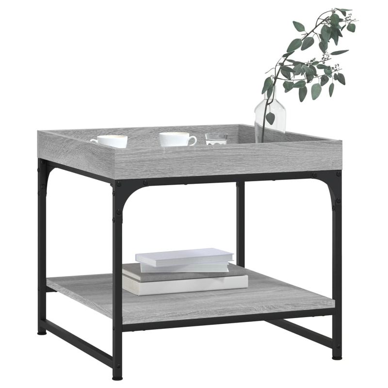 Casa si Gradina - Mobilier - Mese si birouri - Masute de cafea - Masa de cafea, gri sonoma, 49,5x49,5x45 cm, lemn compozit - Infinity.ro