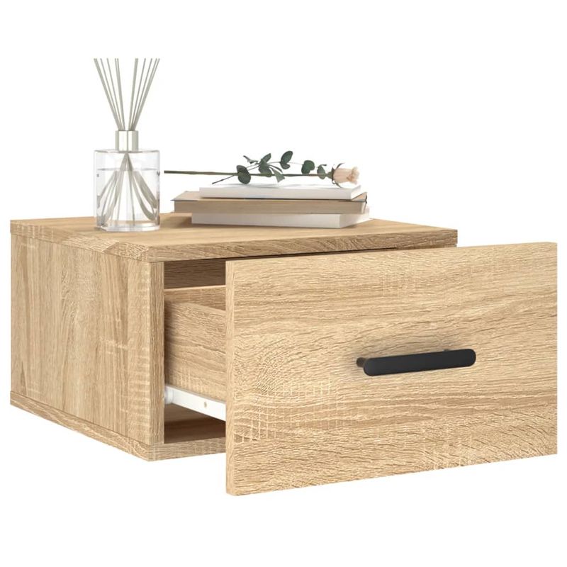 Casa si Gradina - Mobilier - Comode si corpuri - Noptiere - Noptiere de perete, 2 buc., stejar sonoma, 35x35x20 cm - Infinity.ro