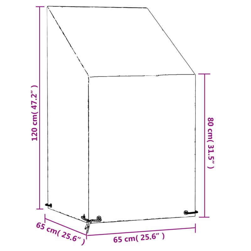 Casa si Gradina - Textile si covoare - Huse pentru mobilier - Huse scaun gradina 2 buc, 8 ocheti 65x65x80/120 cm polietilena - Infinity.ro