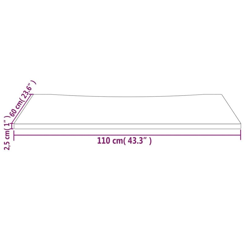 Casa si Gradina - Mobilier - Feronerie si accesorii mobila - Blat de birou, 110x60x2,5 cm, lemn masiv de pin - Infinity.ro
