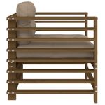 Casa si Gradina - Gradina si terasa - Mobilier exterior - Canapele si fotolii gradina - Scaune de gradina cu perne 2 buc. maro miere lemn masiv de pin - Infinity.ro