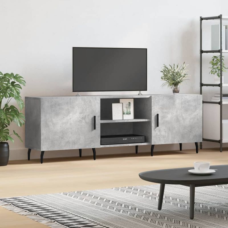 Casa si Gradina - Mobilier - Comode si corpuri - Comode - Comoda TV, gri beton, 150x30x50 cm, lemn compozit - Infinity.ro