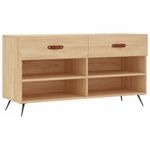 Casa si Gradina - Mobilier - Organizare si depozitare - Organizator incaltaminte - Bancheta pantofar, stejar sonoma, 102x35x55 cm, lemn prelucrat - Infinity.ro