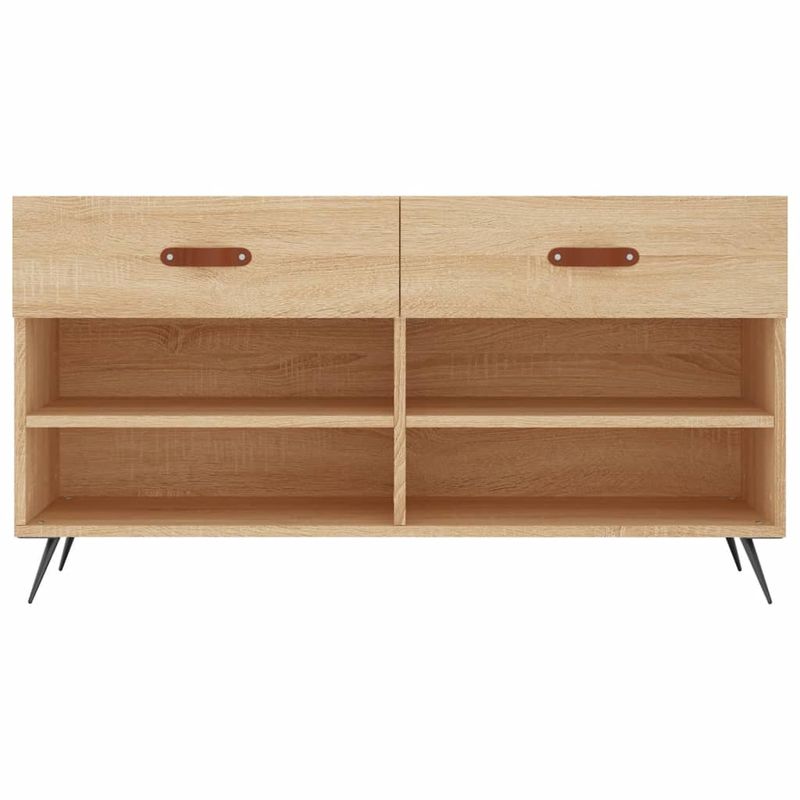 Casa si Gradina - Mobilier - Organizare si depozitare - Organizator incaltaminte - Bancheta pantofar, stejar sonoma, 102x35x55 cm, lemn prelucrat - Infinity.ro