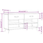 Casa si Gradina - Mobilier - Organizare si depozitare - Organizator incaltaminte - Bancheta pantofar, stejar sonoma, 102x35x55 cm, lemn prelucrat - Infinity.ro