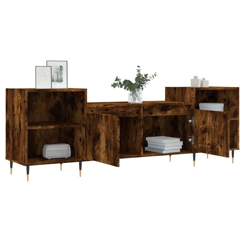 Casa si Gradina - Mobilier - Comode si corpuri - Comode - Comoda TV, stejar fumuriu, 160x35x55 cm, lemn prelucrat - Infinity.ro