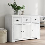 Casa si Gradina - Mobilier - Comode si corpuri - Comode - Servanta "BODO", alb, 115x43x79,5 cm, lemn masiv de pin - Infinity.ro