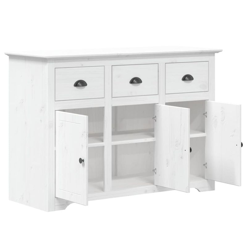 Casa si Gradina - Mobilier - Comode si corpuri - Comode - Servanta "BODO", alb, 115x43x79,5 cm, lemn masiv de pin - Infinity.ro